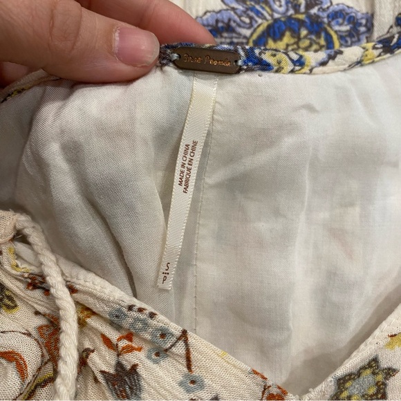 Free People Lucky Loosey Dress Honeysuckle Combo Floral Tunic Boho Small Womens - Picture 14 of 15